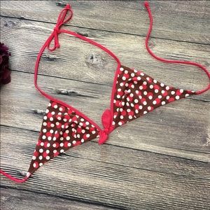 Victoria's Secret triangle dots bikini top sz Med